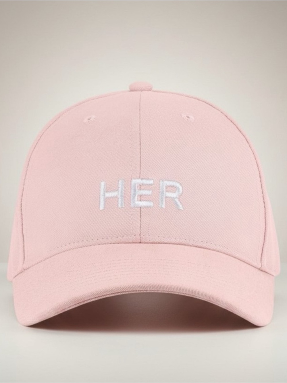 HER Embroidered Baseball Cap - Pink